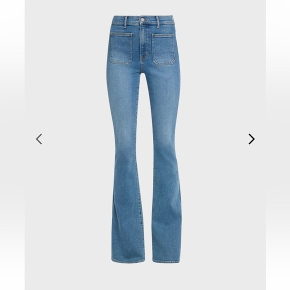 Veronica Beard Florence Flare High Rise Jeans Wash Cape